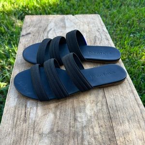 Rothy's Triple Band Black Sandals 7